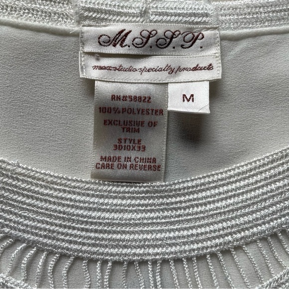 MAX Studio Long Sleeve Blouse White M - Picture 4 of 4